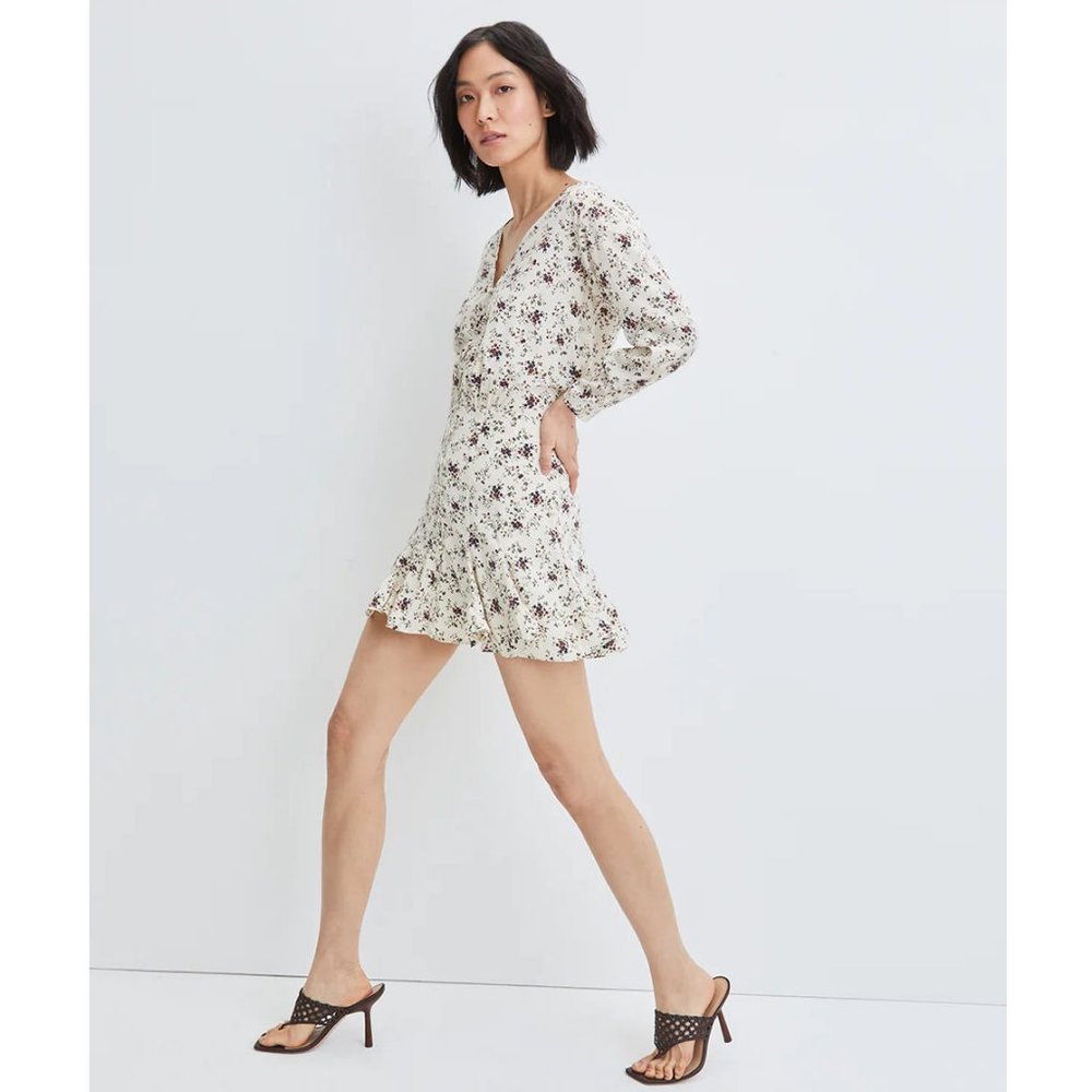 VERONICA BEARD Riggins Floral Dress In Whitestone Multi - Picture 2 of 8